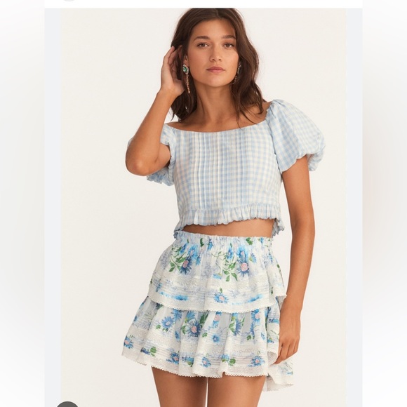 LoveShackFancy Ruffle Mini Skirt - Picture 4 of 6